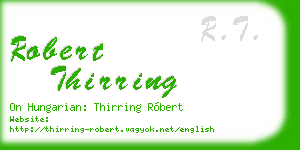robert thirring business card