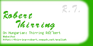 robert thirring business card